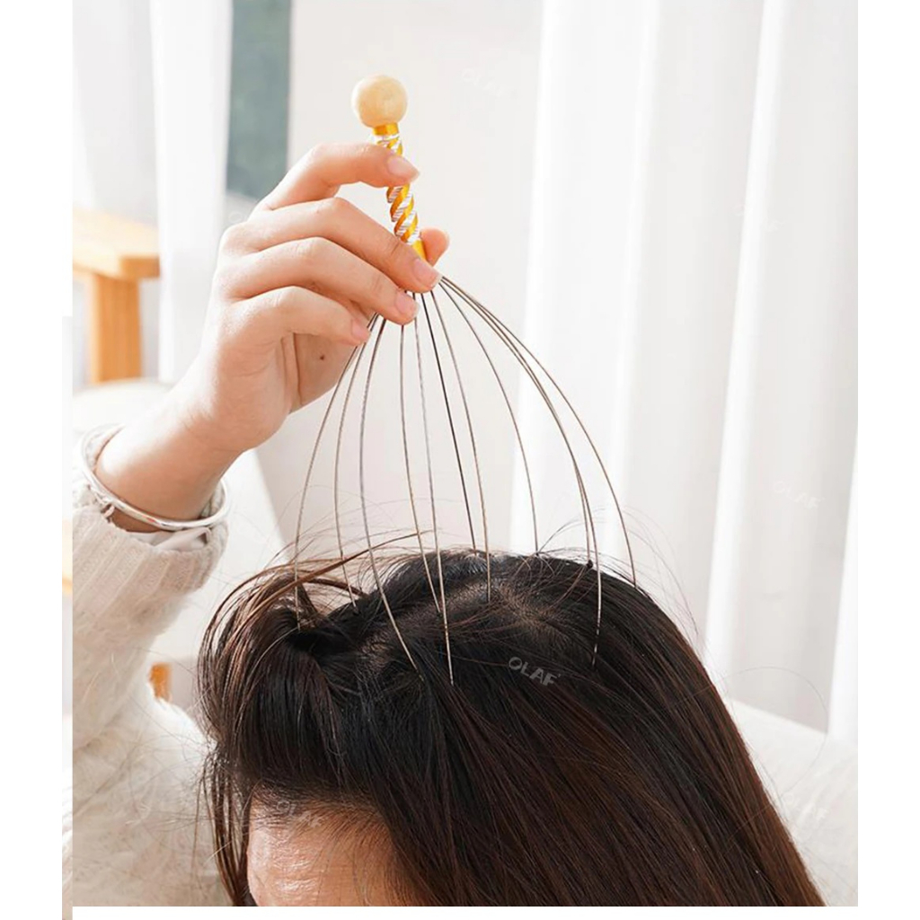Cây Massage Đầu Thư Giãn, Ngủ Ngon Sâu Giấc, Tuần Hoàn Máu, Giảm Đau Đầu