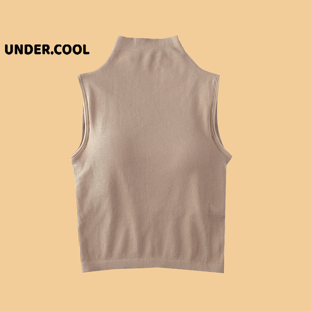 Áo ba lỗ Len Sát Nách UNDERCOOL Len Tăm Mềm Mịn dáng croptop dáng dài phom ôm cổ tròn ABL05