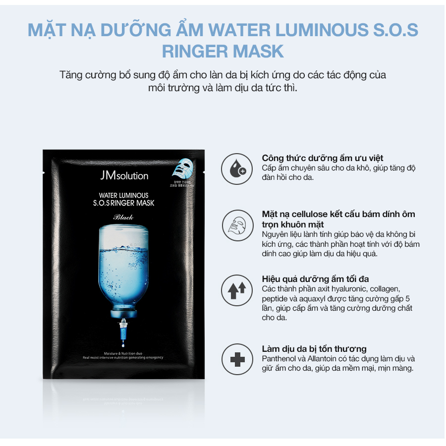 JMsolution Mặt Nạ Hỗ Trợ Dưỡng Da Cấp Ẩm Tái Tạo Da Ngừa Lão Hoá  Nhiều Loại 10 Miếng Chính Hãng