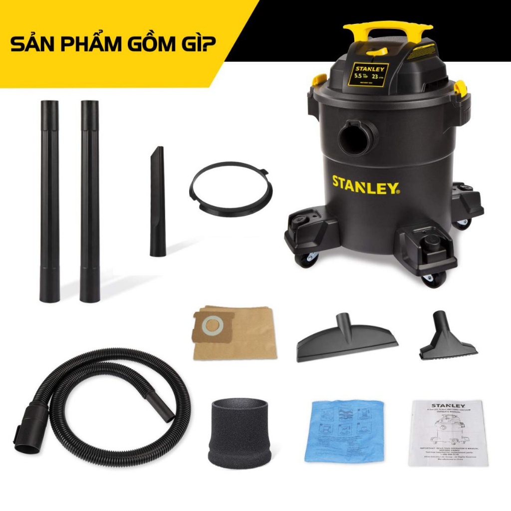 Ảnh Máy hút bụi công nghiệp khô và ướt Stanley SL19417P-6A 4000W 5.5HP - Bảo hành 12 tháng 2