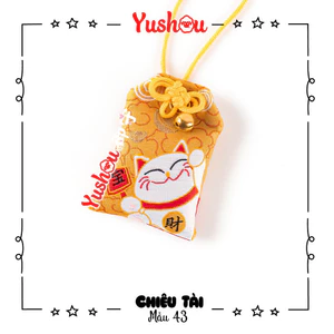 Túi Phước Yushou Tài Vận Mèo Thần Tài Mẫu 43 - Kiểu Omamori Nhật, Có sẵn, Quà tặng ý nghĩa.