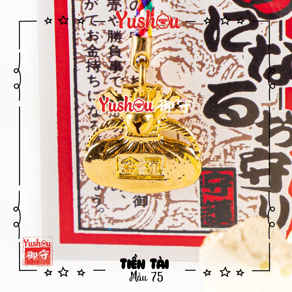 Túi Phước Tài Vận Thẻ Yushou Kim Loại - Kiểu Omamori Nhật, Có sẵn, Quà tặng ý nghĩa.