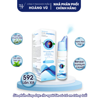 [✨DEAL SỐC KHAI TRƯƠNG] Dung dịch xịt mũi kháng khuẩn DR.NASAL Nano bạc 70ML người lớn/trẻ em