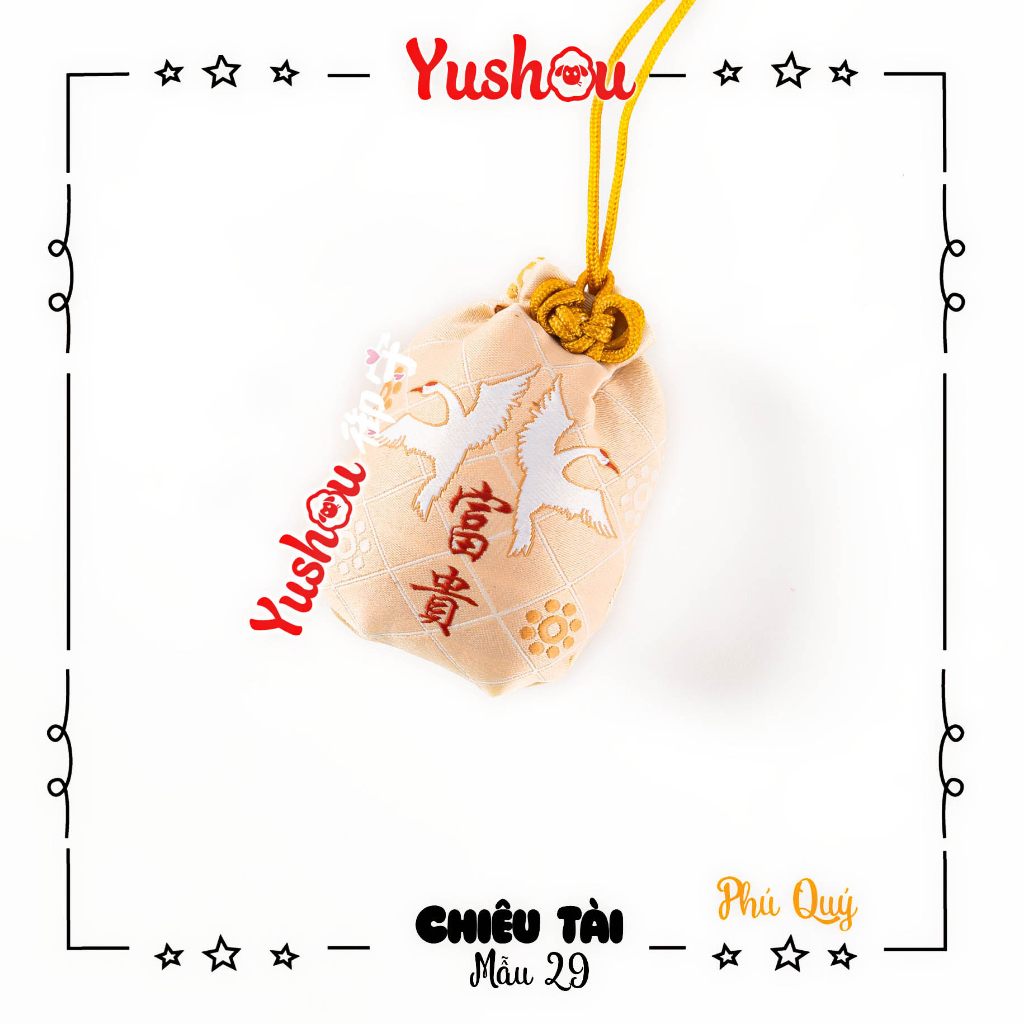 Túi Phước Yushou Tài Vận Mẫu 29 - Kiểu Omamori Nhật, Có sẵn, Quà tặng ý nghĩa.