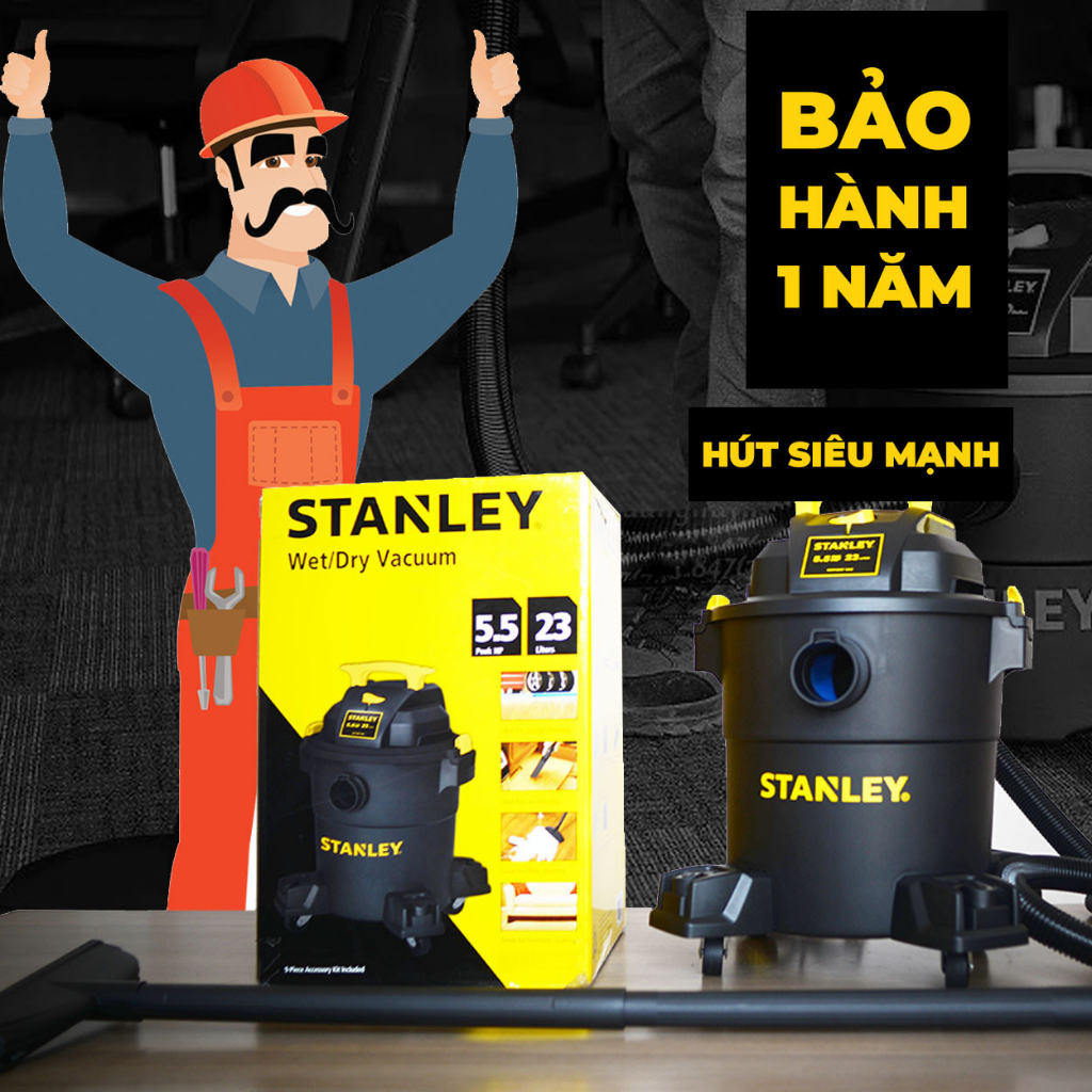 Ảnh Máy hút bụi công nghiệp khô và ướt Stanley SL19417P-6A 4000W 5.5HP - Bảo hành 12 tháng 3