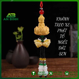 Khánh Treo Xe Ô Tô Hình Đức Phật Ngồi Đài Sen Phong Thuỷ, Dây Treo Xe Ô Tô Phong Thuỷ Trang Trí Xe Ô Tô