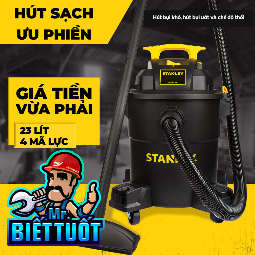 Ảnh Máy hút bụi công nghiệp khô và ướt Stanley SL19417P-6A 4000W 5.5HP - Bảo hành 12 tháng 4