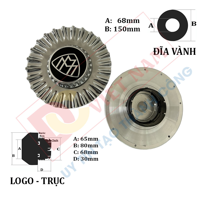 Logo chụp mâm, ốp lazang bánh xe ô tô Maybach ZGS-004 | Shopee Việt Nam