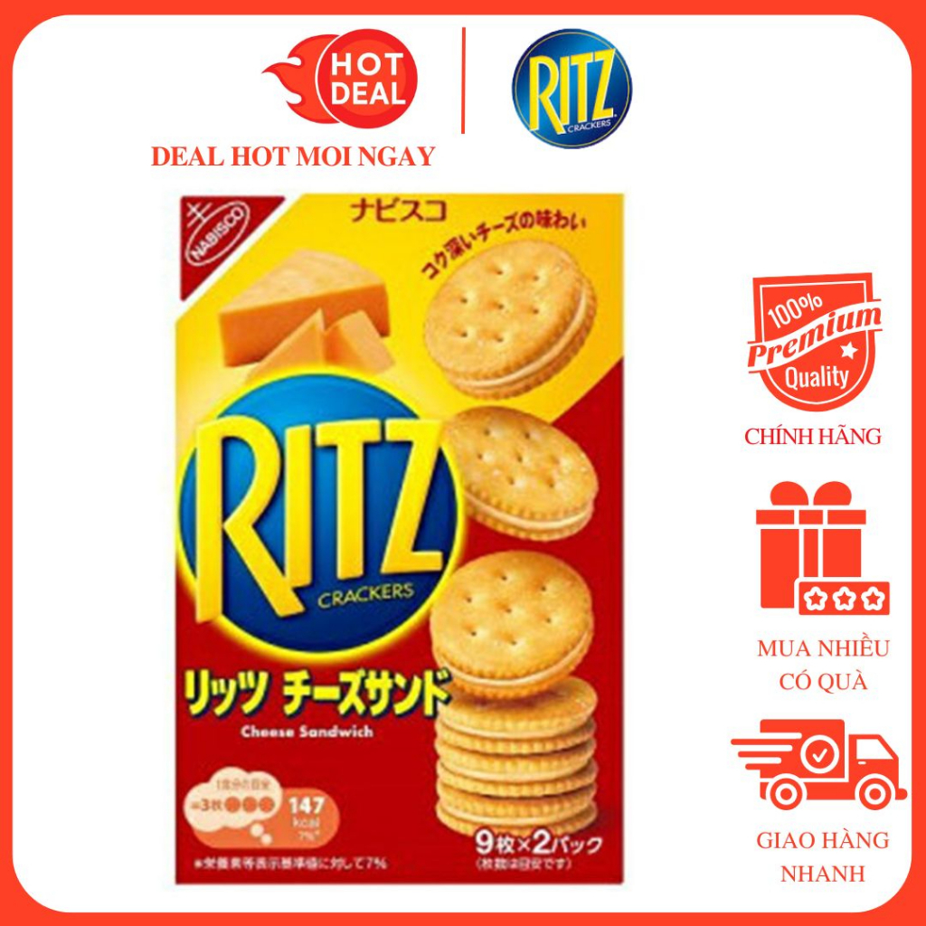 Bánh Quy Ritz Nhân Phô Mai Kẹp Kem 160G - Bánh Kẹo Indonesia Sản Xuất ...