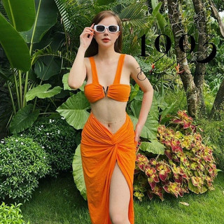 BIKINI 2 MẢNH S3M CHỮ V KÈM KHĂN NHIỀU MÀU SẮC BIKINISTORE