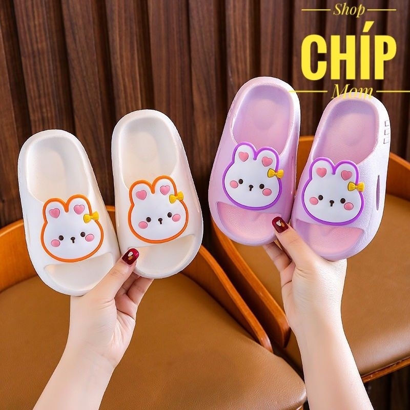 dép cho bé đi mùa hè chống trượt dép lê cho bé gái thỏ dễ thương đúc nguyên khôi êm chân SL001 ( ảnh thật )