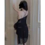 HT801 Set váy ngủ và áo choàng sexy ren xuyên thấu dáng xoè xẻ v1 tôn dáng gợi cảm HT801