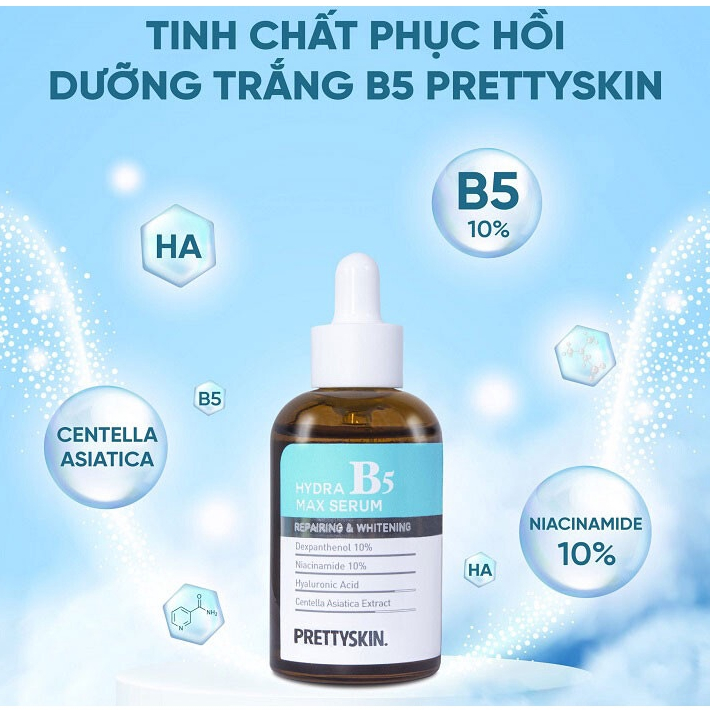 Ảnh Tinh Chất Phục Hồi Da B5 PRETTY SKIN, Giúp Dưỡng Trắng, Phục Hồi Da, Chống Lão Hóa Da 50ml 3