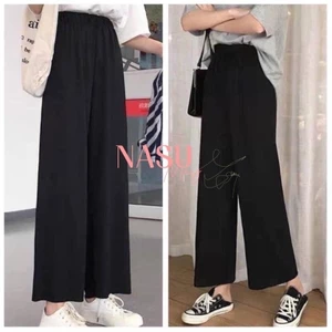 Quần Xuông Cạp Trơn Đen, Quần Ống Rộng Trơn UlZZANG