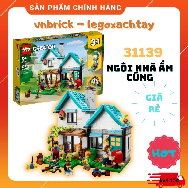 LEGO Creator 3 in 1 31139 Cozy House Ngôi Nhà Ấm Cúng | Shopee Việt Nam