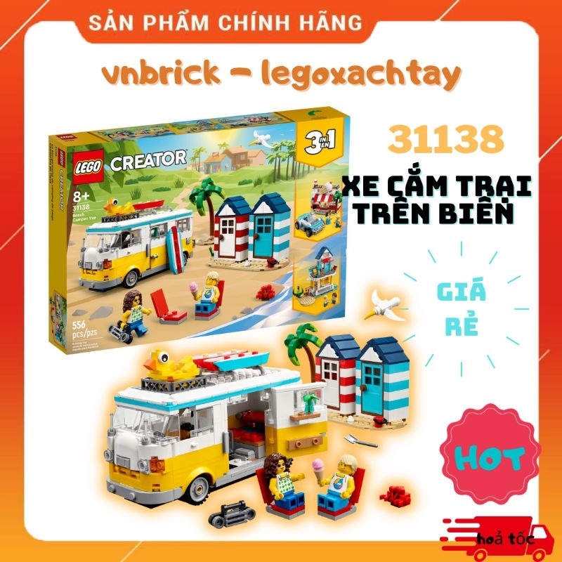 LEGO Creator 3 in 1 31138 Beach Camper Van Xe Cắm Trại Trên Biển ...