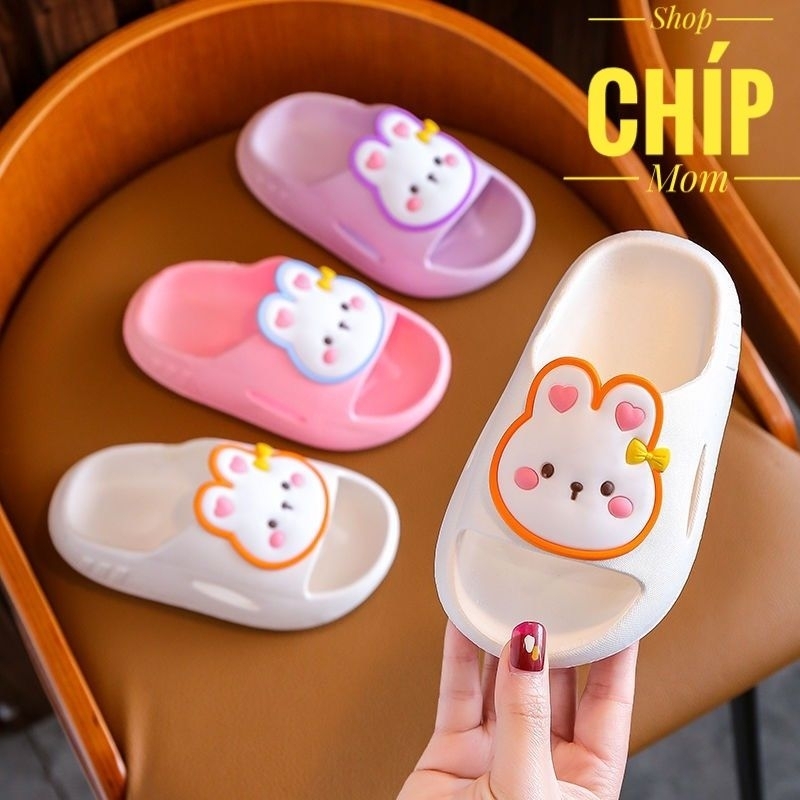 dép cho bé đi mùa hè chống trượt dép lê cho bé gái thỏ dễ thương đúc nguyên khôi êm chân SL001 ( ảnh thật )