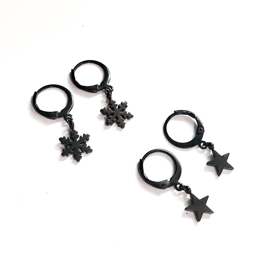 [1 CẶP] KHUYÊN TAI INOX TRÒN HÌNH, TÒN TEN, KHOÁ BẤM,KHOÁ VẶN | Shopee ...