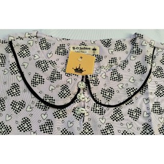 Bộ cộc tay cổ sen viền đen chất lụa
