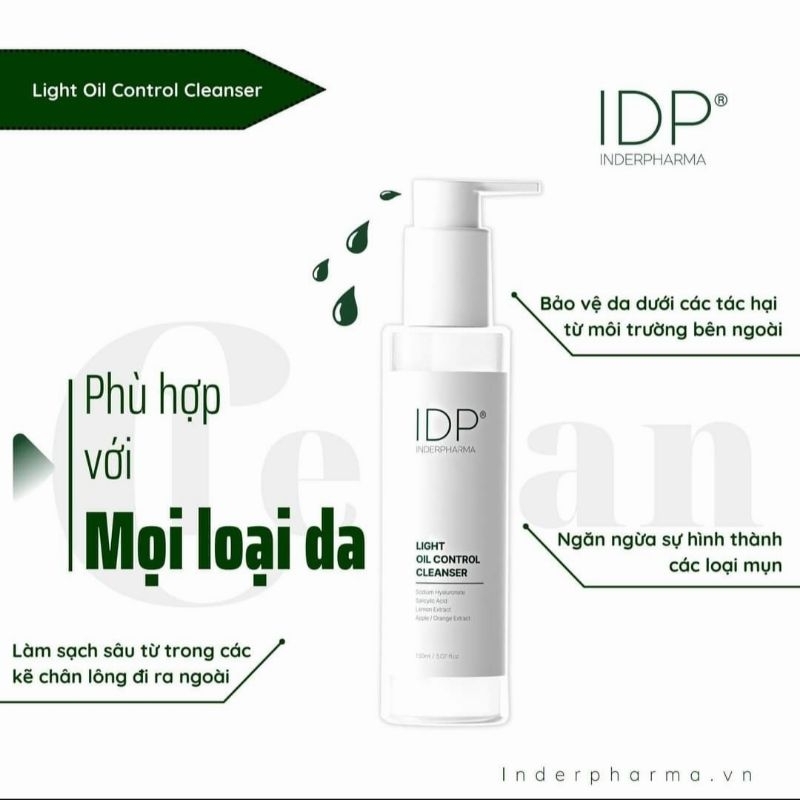 Sữa rửa mặt làm sạch da, giảm dầu nhờn, giúp da sáng mịn Light Oil ...