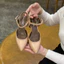 Giày sandal mũi nhọn 3 phân ANNMODELS phối dây hở gót kiểu dáng hiện đại phong cách thời trang _SD03-4BM