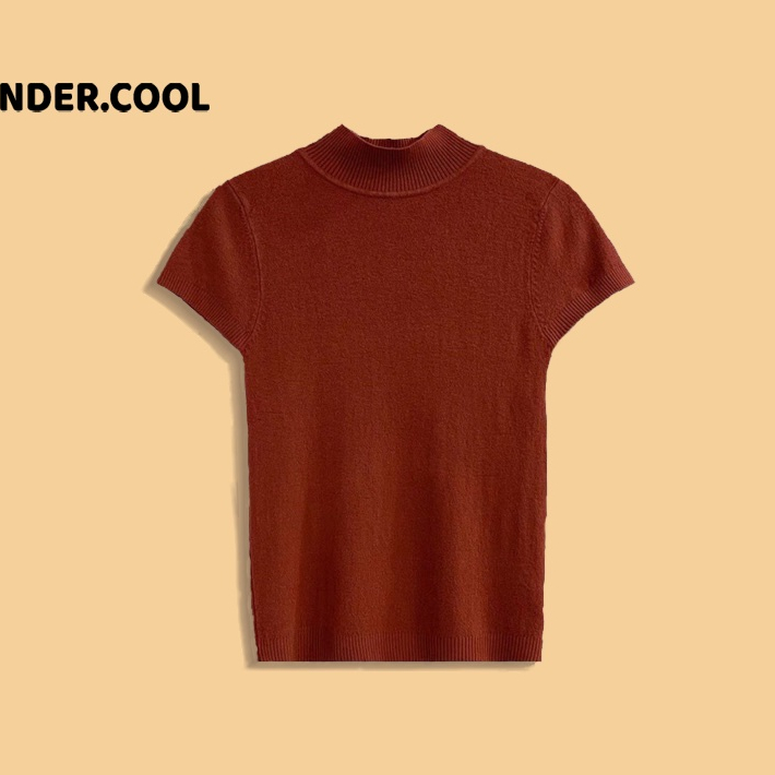 Áo Len Tay Hến UNDERCOOL Cổ 3 Phân Màu Trơn Co Giãn Form Ôm Body ACT22