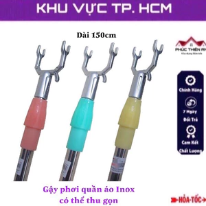 Cây inox phơi quần áo, cây lấy đồ trên cao dài 150m, có thể thu gọn
