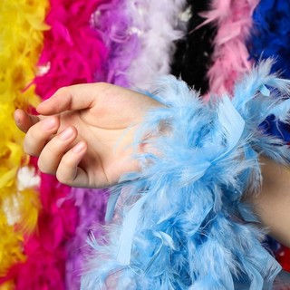 Dây lông vũ nhiều màu dài 2 mét dùng để trang trí, decor, phụ kiện sân khấu, cosplay làm đồ Handmade QNshop