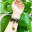 Vòng Tay Trầm Hương sánh chìm - Ngũ Bảo Trợ Mệnh - Chuỗi Tràng Hạt 108 hạt 6 7 8mm Mix Omani màu vàng Theo Mệnh - THBA