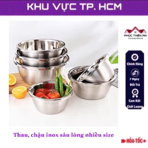Thau, chậu inox sâu lòng - siêu dày, siêu bền