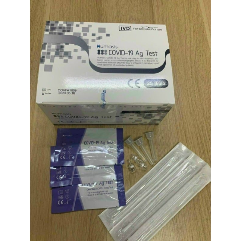 1 hộp kit test nhanh humasis 25 que hàn quốc chính hãng | Shopee Việt Nam