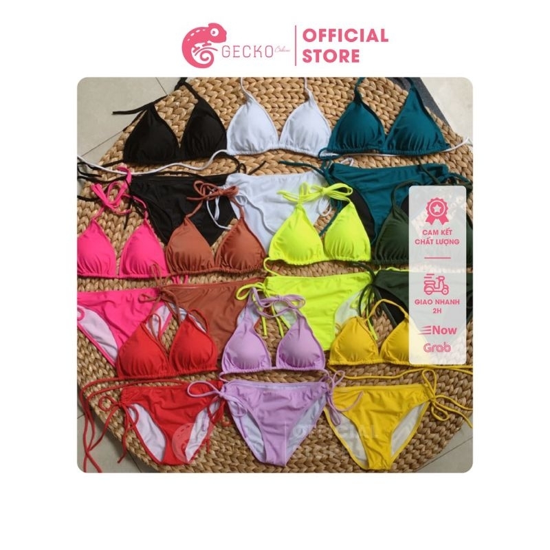 Bikini 2 Mảnh Đồ Bơi Tam Giác Nhiều Màu – Có Sẵn, Sexy Hình 2024