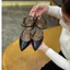 Giày sandal mũi nhọn 3 phân ANNMODELS phối dây hở gót kiểu dáng hiện đại phong cách thời trang _SD03-4BM