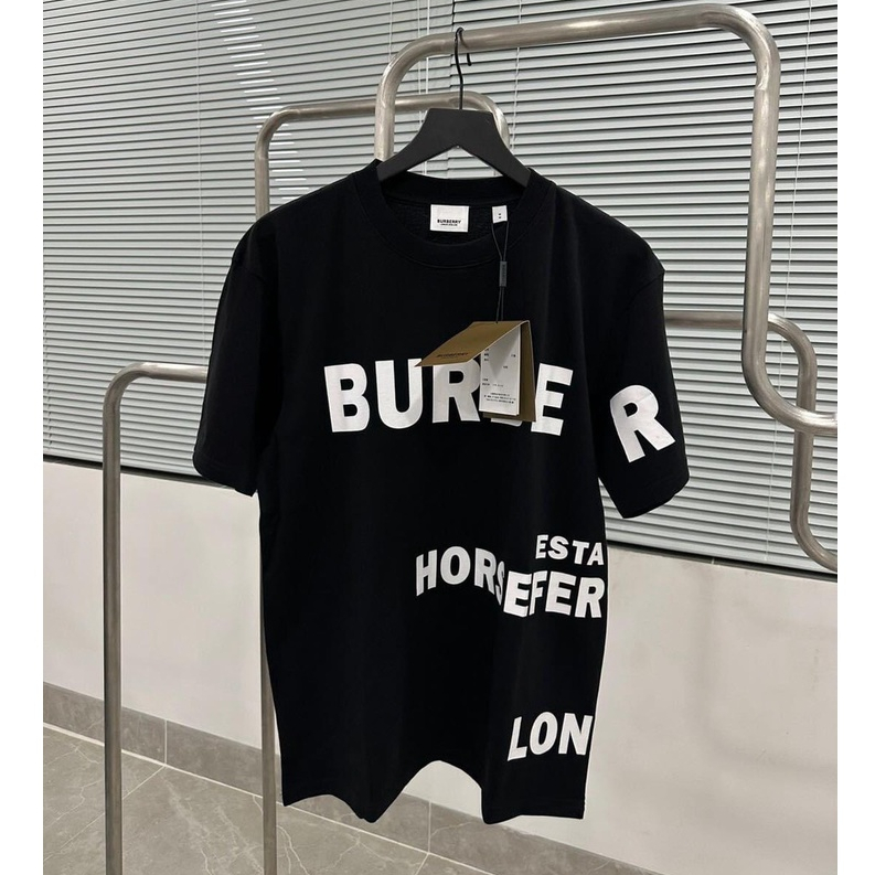 Áo Phông Burberry Phối Đồ Nam Nữ - Áo Thun Chất Liệu Cotton Co Gian Dày Dặn Phối Đồ Cực Đẹp