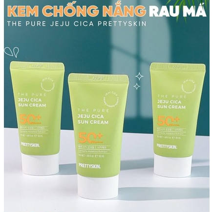 Kem chống nắng phổ rộng rau má Prettyskin 50ml