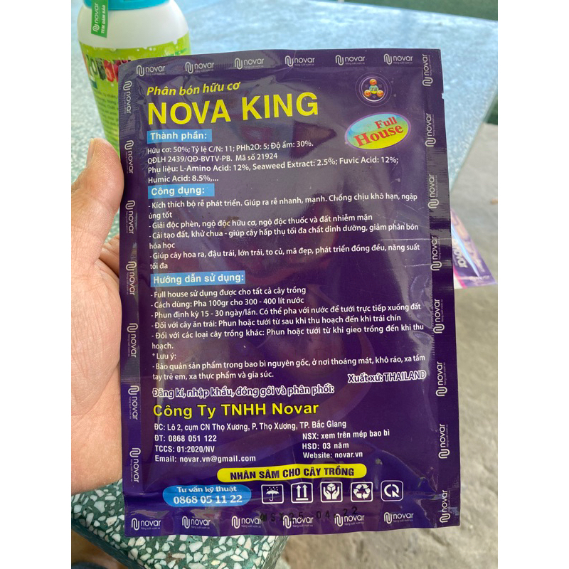 Tảo biển fulvic Nhân sâm cây trông Novar Excellent 100gr