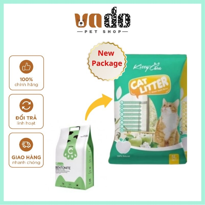 Cát vệ sinh cho mèo KITTY CARE (Gerry Pet) 5L - Cát vệ sinh khử mùi ...