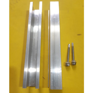 Thanh U nhôm 20cm 25cm 30cm mini rail nhôm chuyên dụng lắp hệ thống pin mặt trời