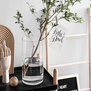 Lọ hoa thuỷ tinh cao cấp hình trụ tròn nhiều kích thước 10 x25/30/40 cm