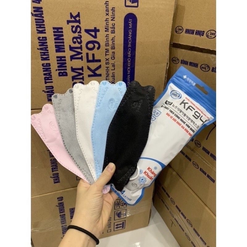 Giá sỉ thùng 300 chiếc khẩu trang KF94 KHẨU TRANG 4D mask KF94 MASK 4 lớp dày dặn kiểu HÀN