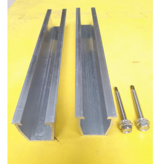 Thanh U nhôm 20cm 25cm 30cm mini rail nhôm chuyên dụng lắp hệ thống pin mặt trời