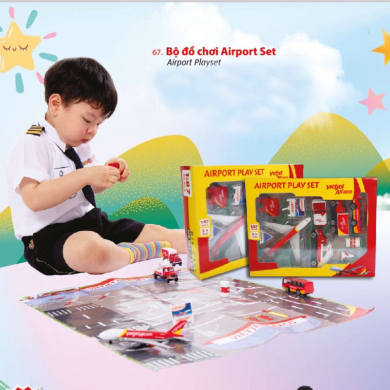 Bộ đồ chơi sân bay cho bé - Bộ đồ chơi Airport Vietjet
