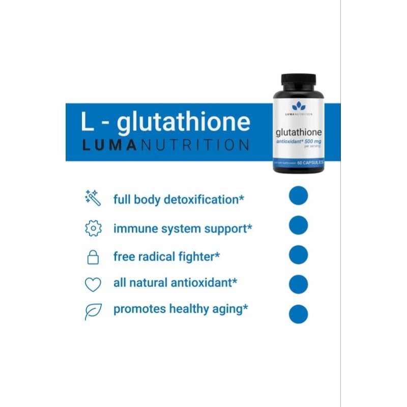 Vin Ung Trng Da L-glutathione 500mg, 99% Hp Thu Tinh Khit, Gim Thm  Nm, Tn Nhang Lumanutrition | Shopee Vit Nam