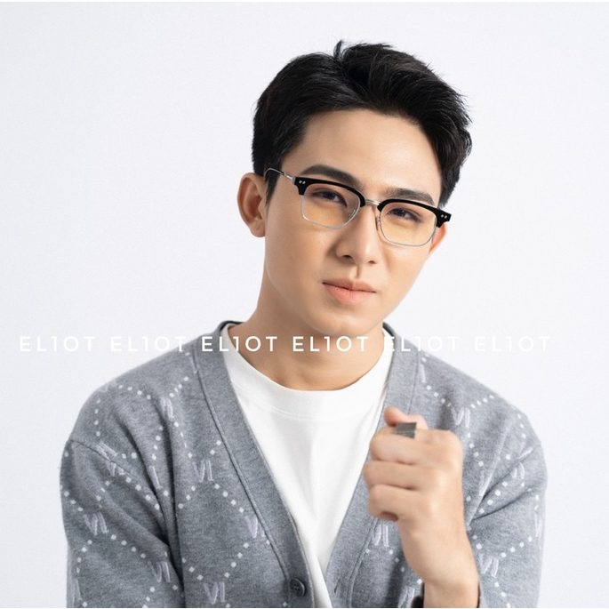 Gọng kính ELIOT EYEWEAR mắt kính nửa viền Clubmaster thời trang tròng kính chống ánh sáng xanh EL52010