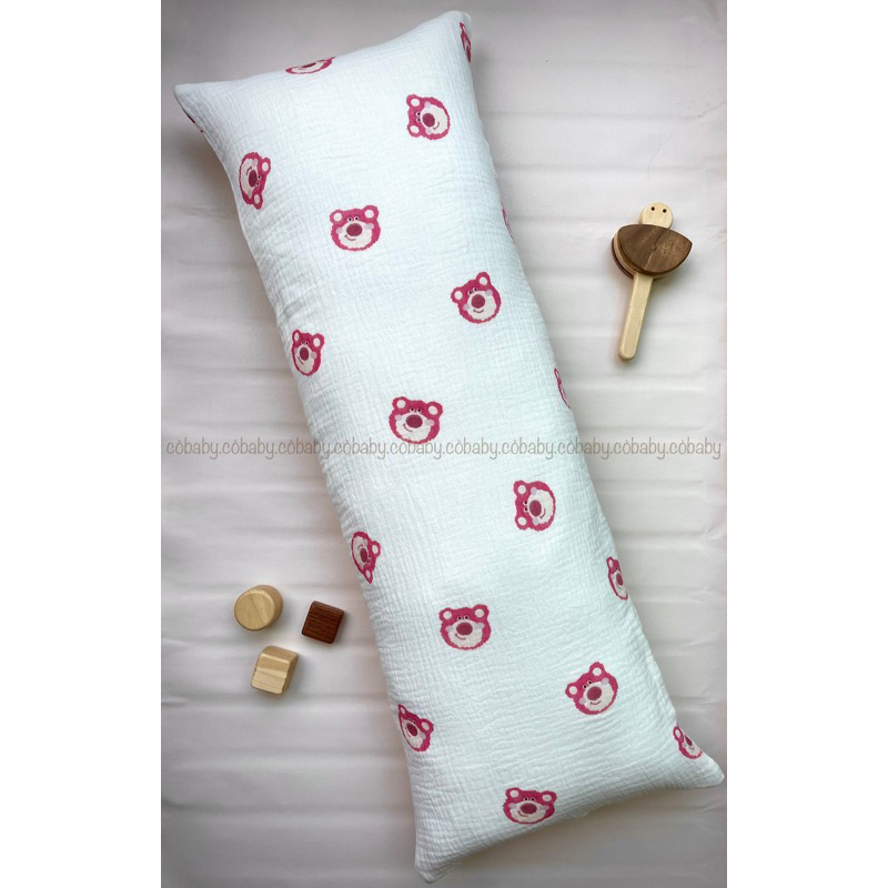 [Cò Baby] GỐI ÔM CHỮ NHẬT MUSLIN ORGANIC HÀN QUỐC