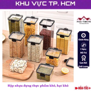 Hộp nhựa trong suốt đựng thực phẩm khô, hạt khô