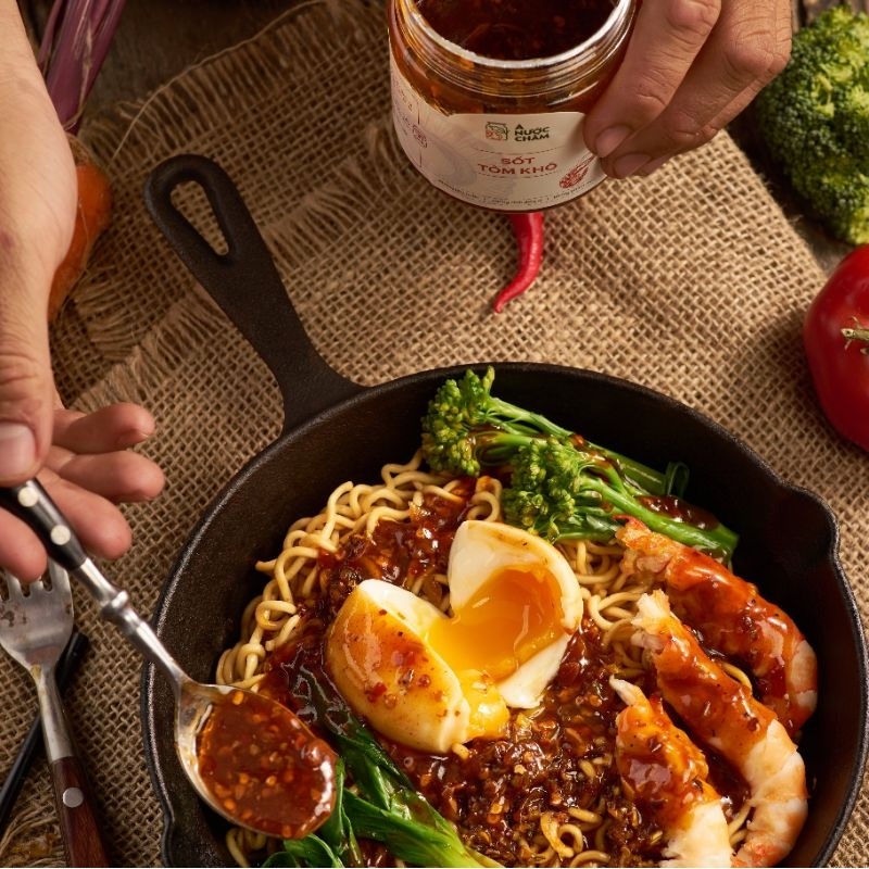 [SỐT MÌ TRỘN] Sa tế tôm khô trộn mì, xào hủ tiếu, xào rau, chiên cơm kiểu Hong Kong