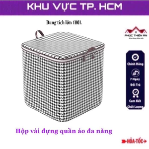 Hộp vải đựng quần áo, chăn mền dung tích lớn 100L