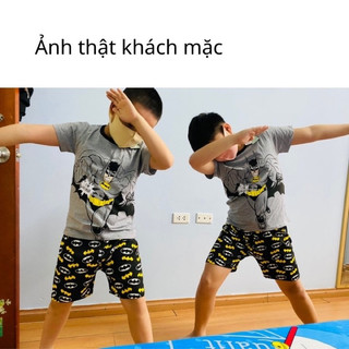 Bộ đồ cotton bé trai và bé gái 7-34kg