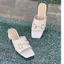 Guốc Nữ 3 Phân Đế Vuông Thời Trang Annmodels– Guốc Cao Gót 3cm Đi Học Đi Làm phối khóa thời trang